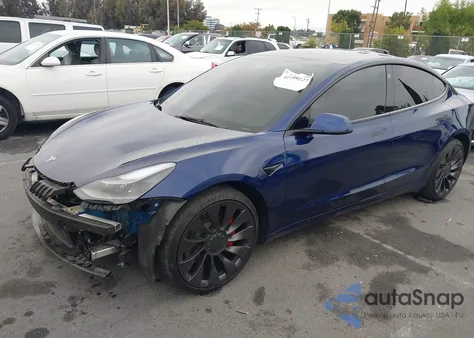 2023 Tesla Model 3 Performance Dual Motor All-Wheel Drive from USA, damaged, VIN 5YJ3E1EC7PF625885